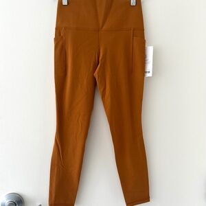 NWT Athleta Salutation Stash Pocket II Tight - Cattail Brown Petite Small